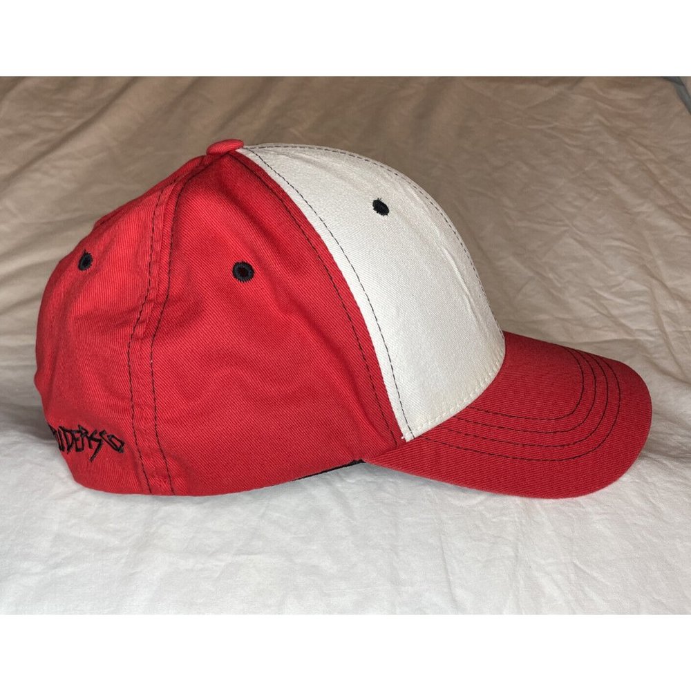 Fox Racing Hat Red White Logo Flex fit Size L Baseball Cap Riding Co - Picture 5 of 9